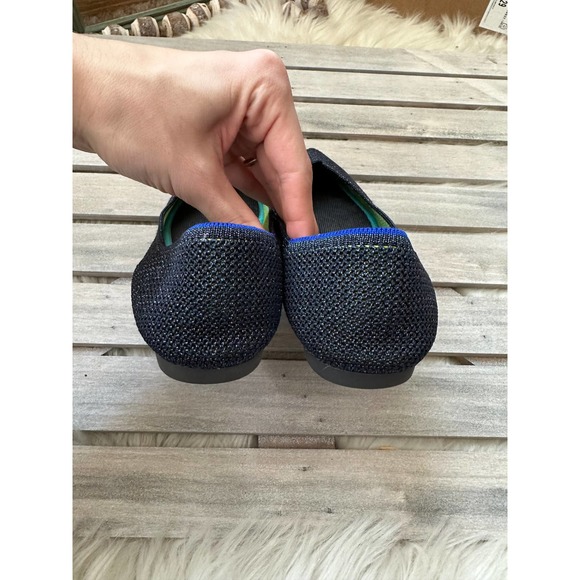 Rothy’s Limited Edition Retired Black Friday Metallic Lattice Pointed Flats Shoe - Picture 6 of 9